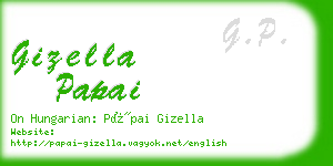 gizella papai business card